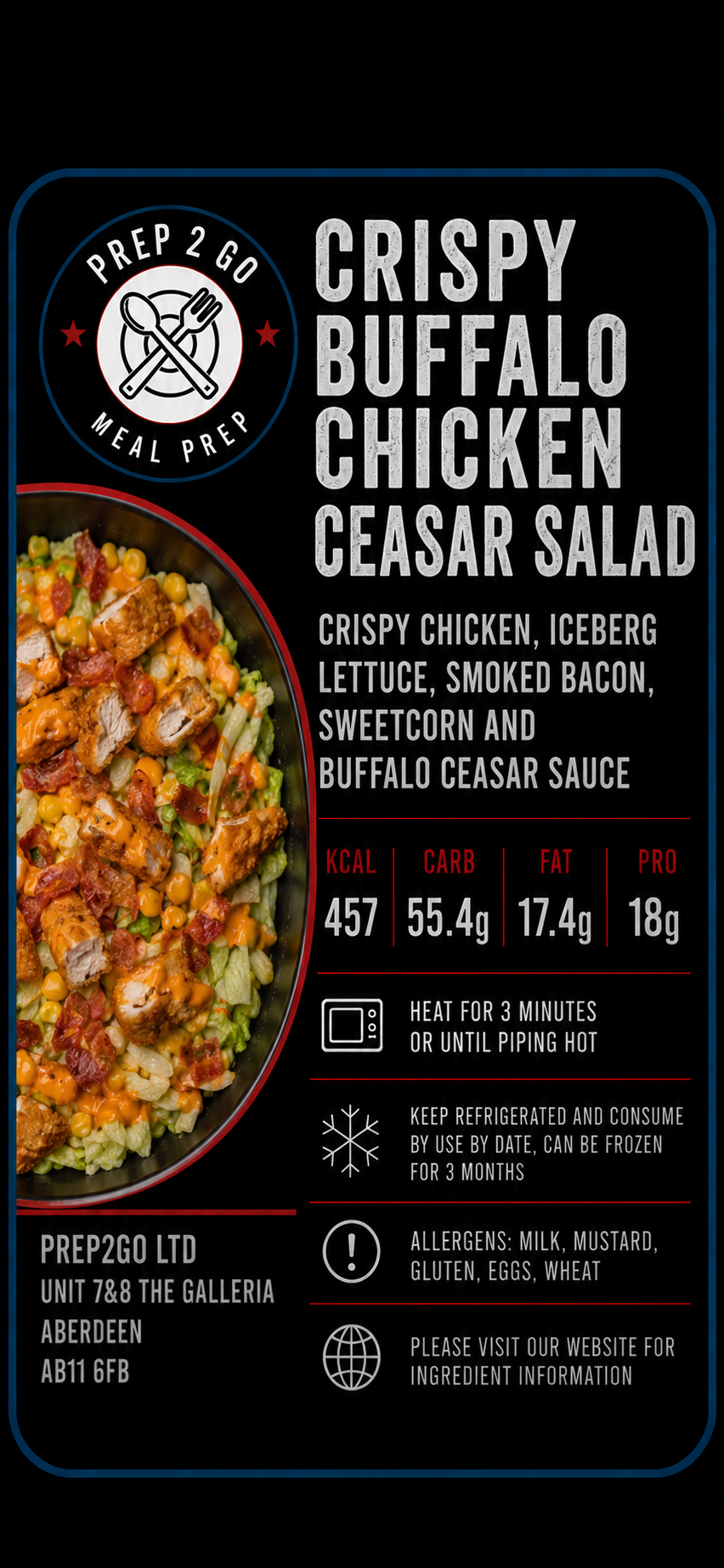 Chicken Buffalo Caesar Salad