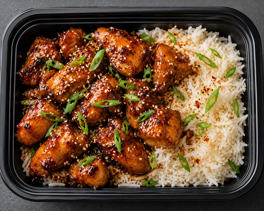 Sticky Sesame & Soy Chicken with Basmati Rice