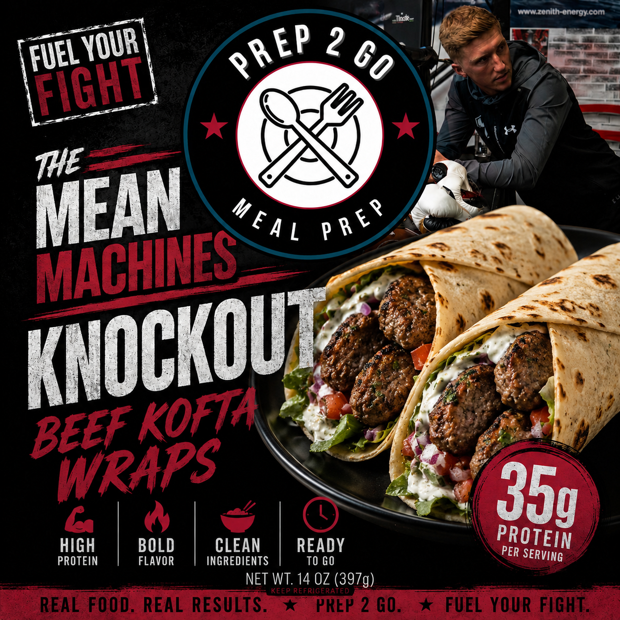 The Mean Machines Knockout Beef Kofta Wraps